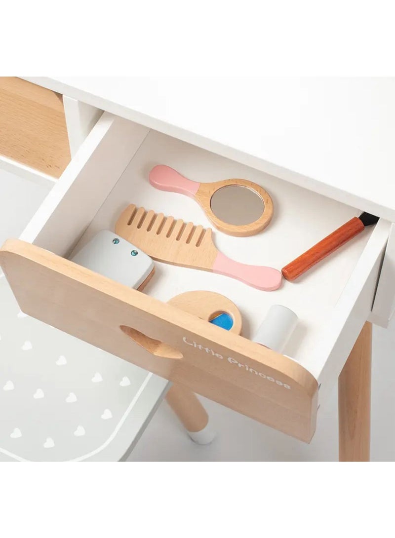 Pikkaboo Woody Buddy Vanity Table - White - Image 5